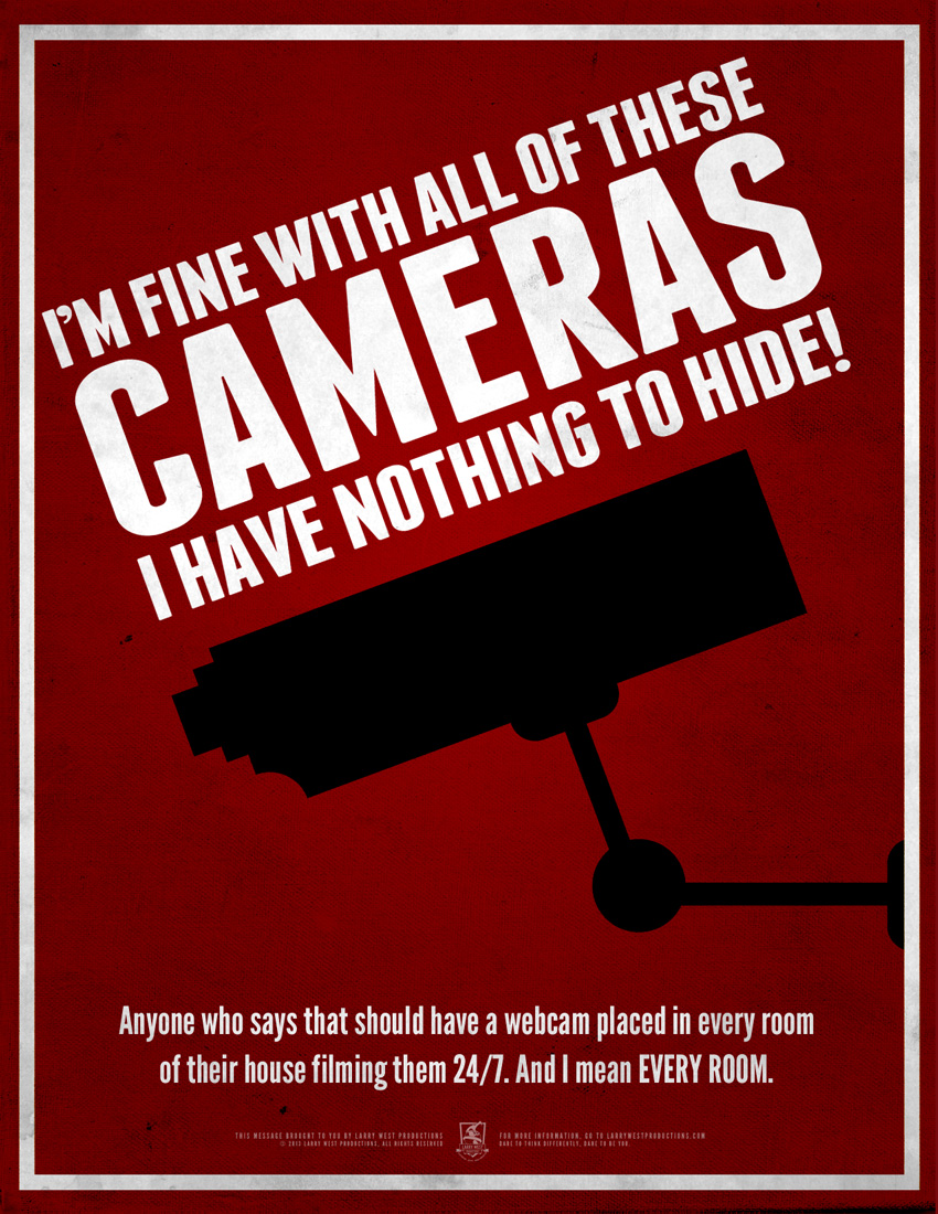 I'm OK With Cameras! I've got nothing to Hide!