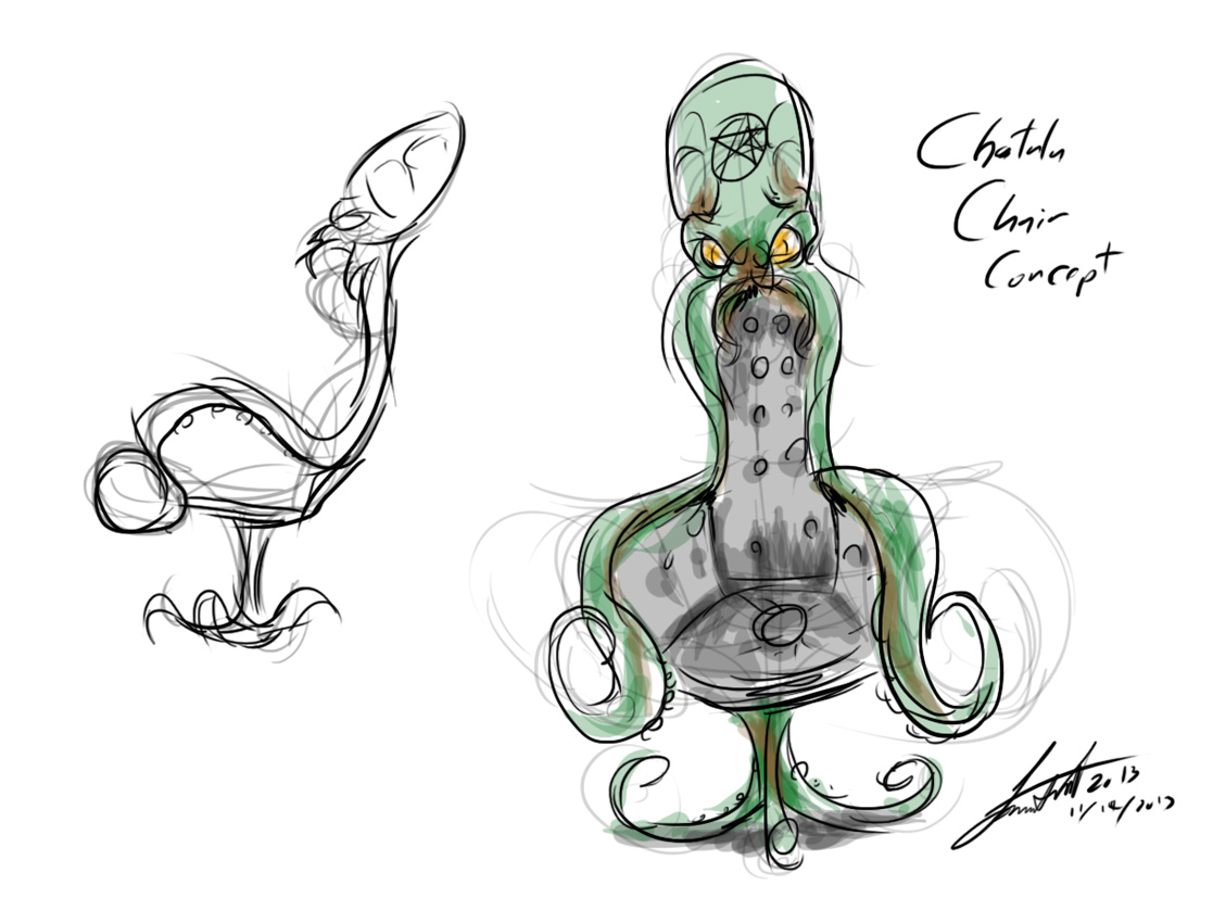 Cthulhu Chair Sketch