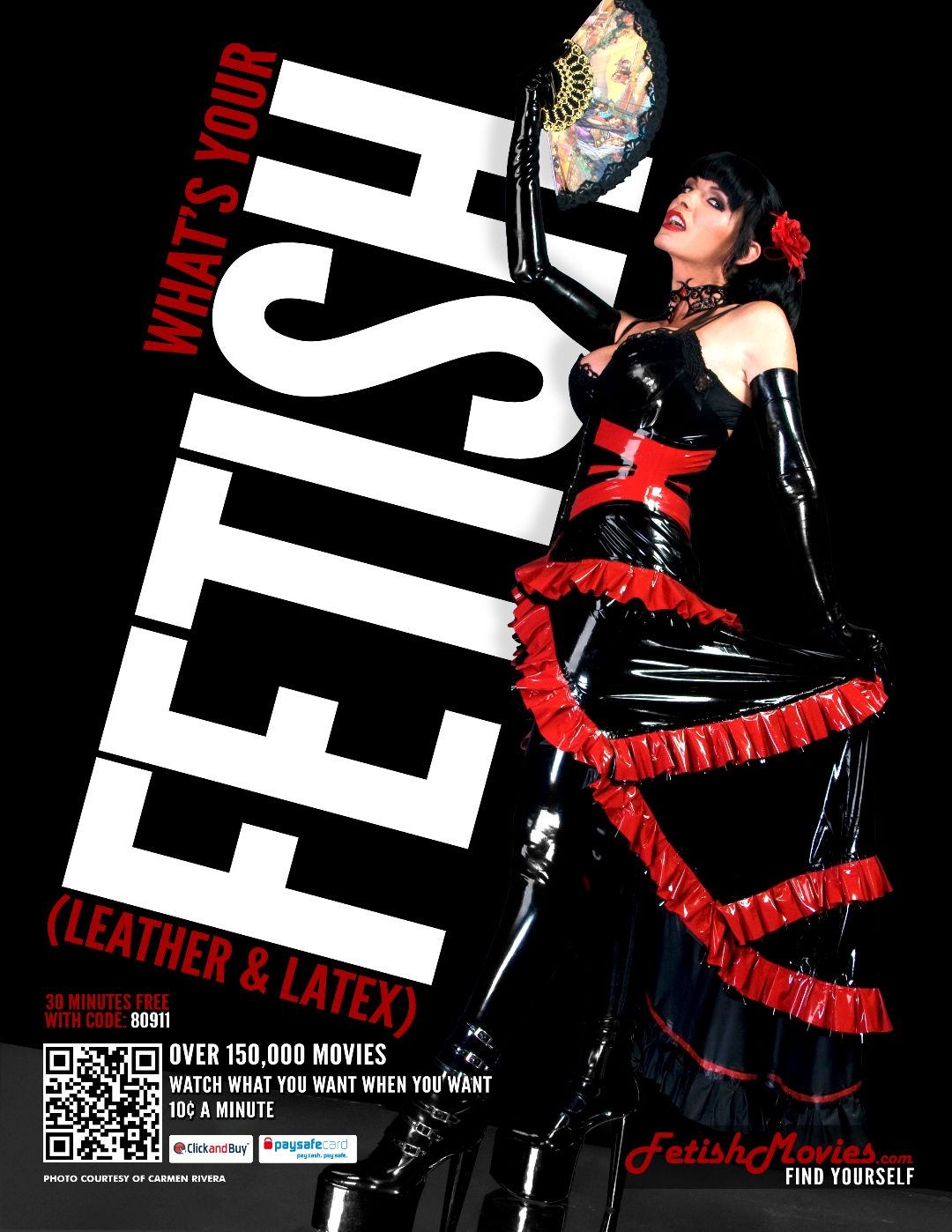 FetishMovies.com Magazine Ad with Carmen Rivera