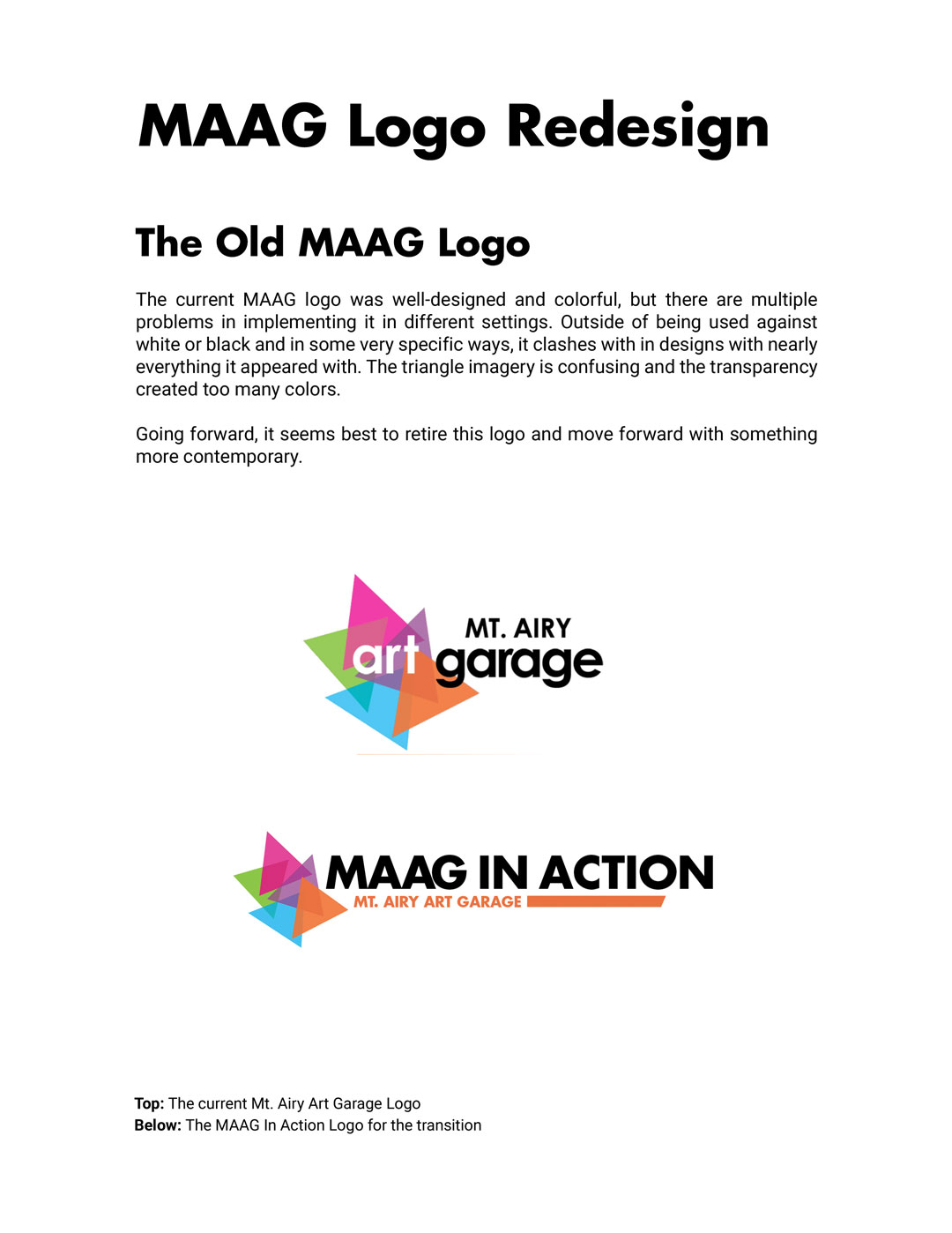 MAAG Logo Redesign 2020 Branding Guide Page 1 - Old Logos