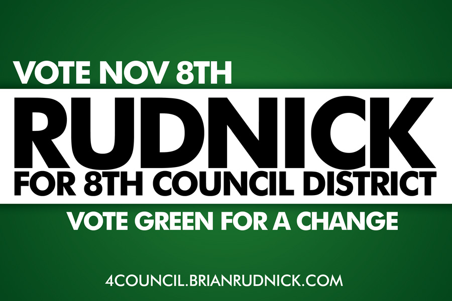 Brian Rudnick for City Council Poster