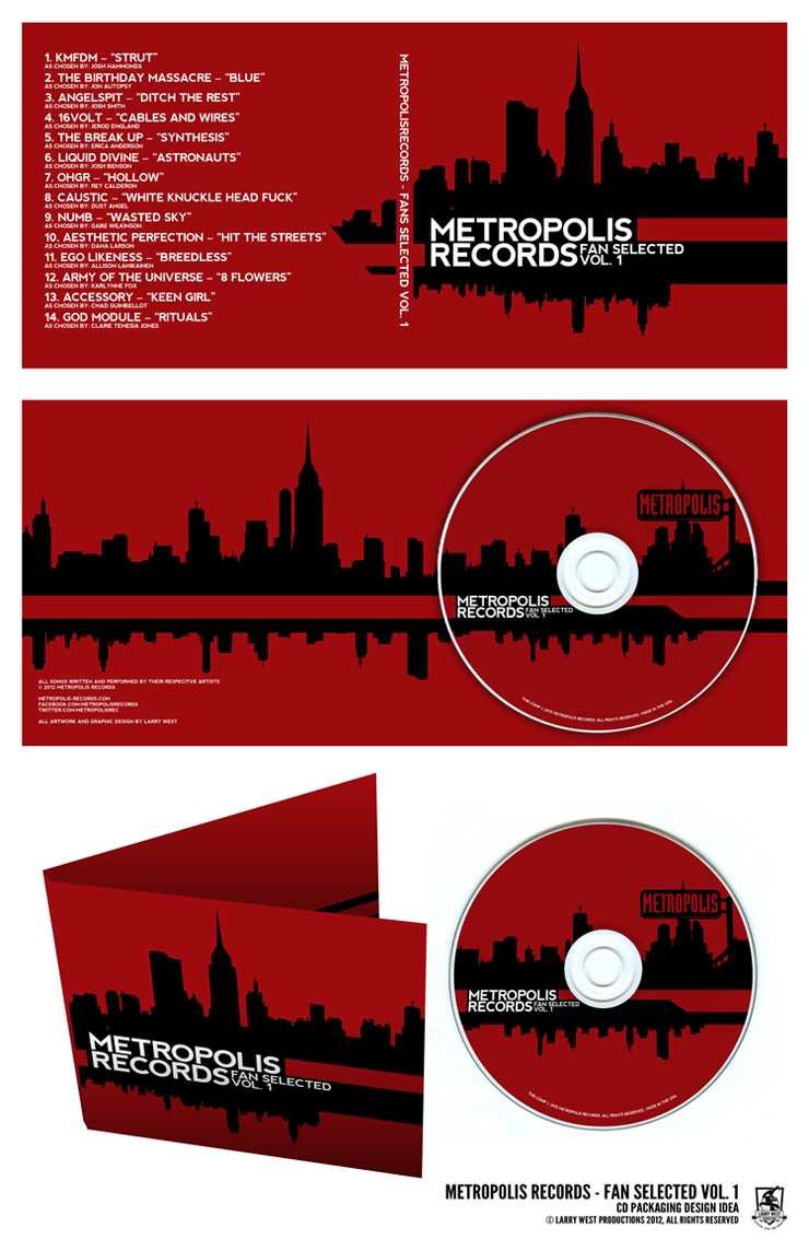 Metropolis Records - Fan Selected - Vol. 1 - CD Package Design
