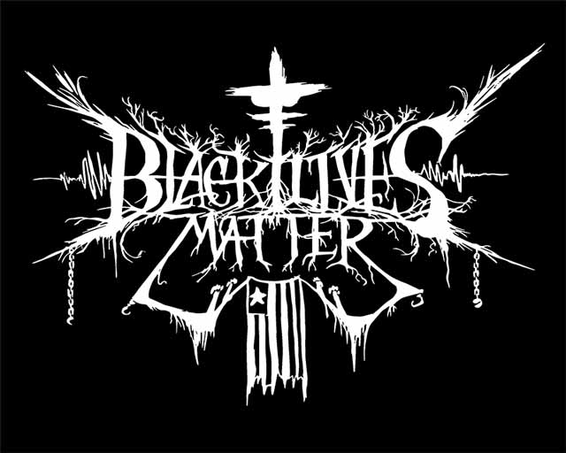 Black Lives Matter Black Metal Logo Sticker