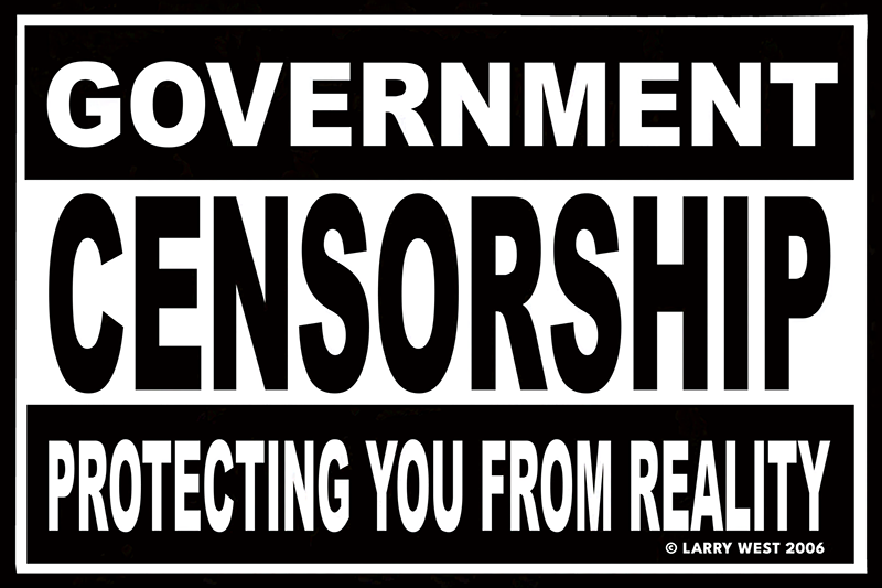 Government Censorship Sticker