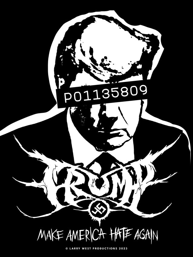 Trump Prisoner P01135809 Black Metal Sticker